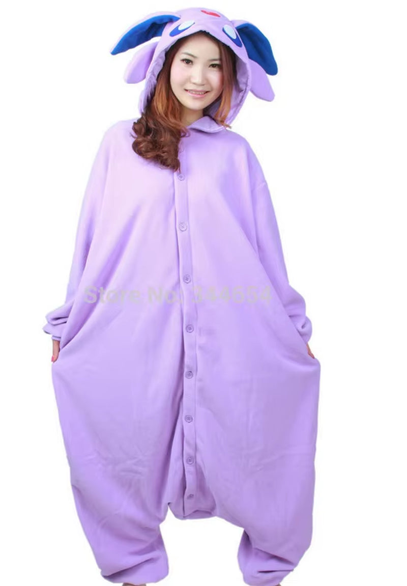 Kigurumi Cartoon Pajamas Black Umbreon Onesies Adult Pyjama Cosplay Costume Sleepwear Pijama Masculino