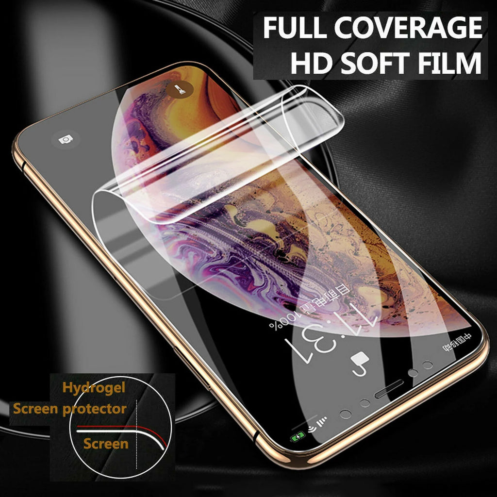 Screen/Lens Protector for Iphone 13 6.1 Inch 2021, [3 Pack] Front & Back Hydrogel Film Bubble Free Screen Protector + [3 Pack] Clear Tempered Glass Camera Protector