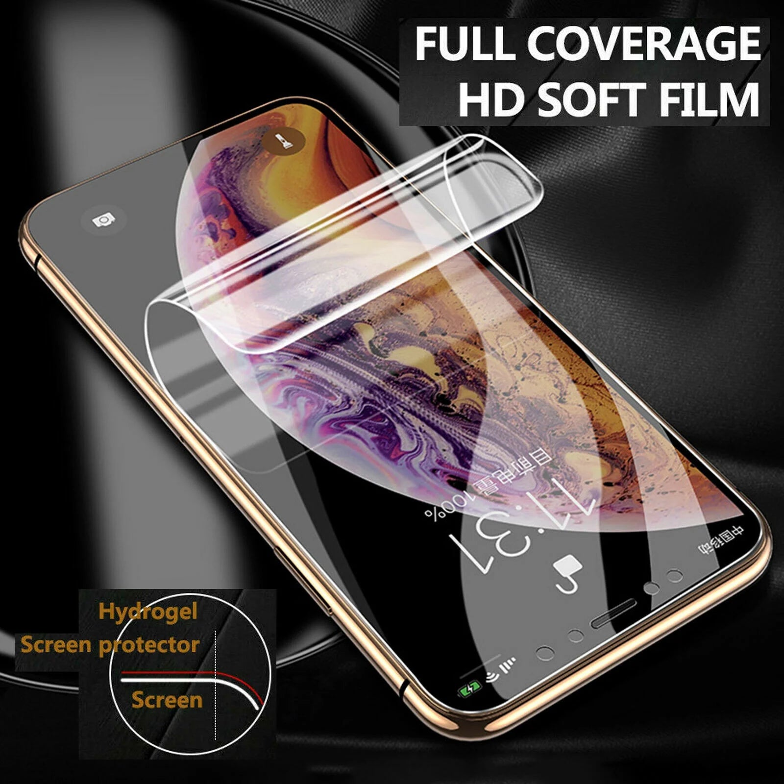 Screen/Lens Protector for Iphone 13 6.1 Inch 2021, [3 Pack] Front & Back Hydrogel Film Bubble Free Screen Protector + [3 Pack] Clear Tempered Glass Camera Protector