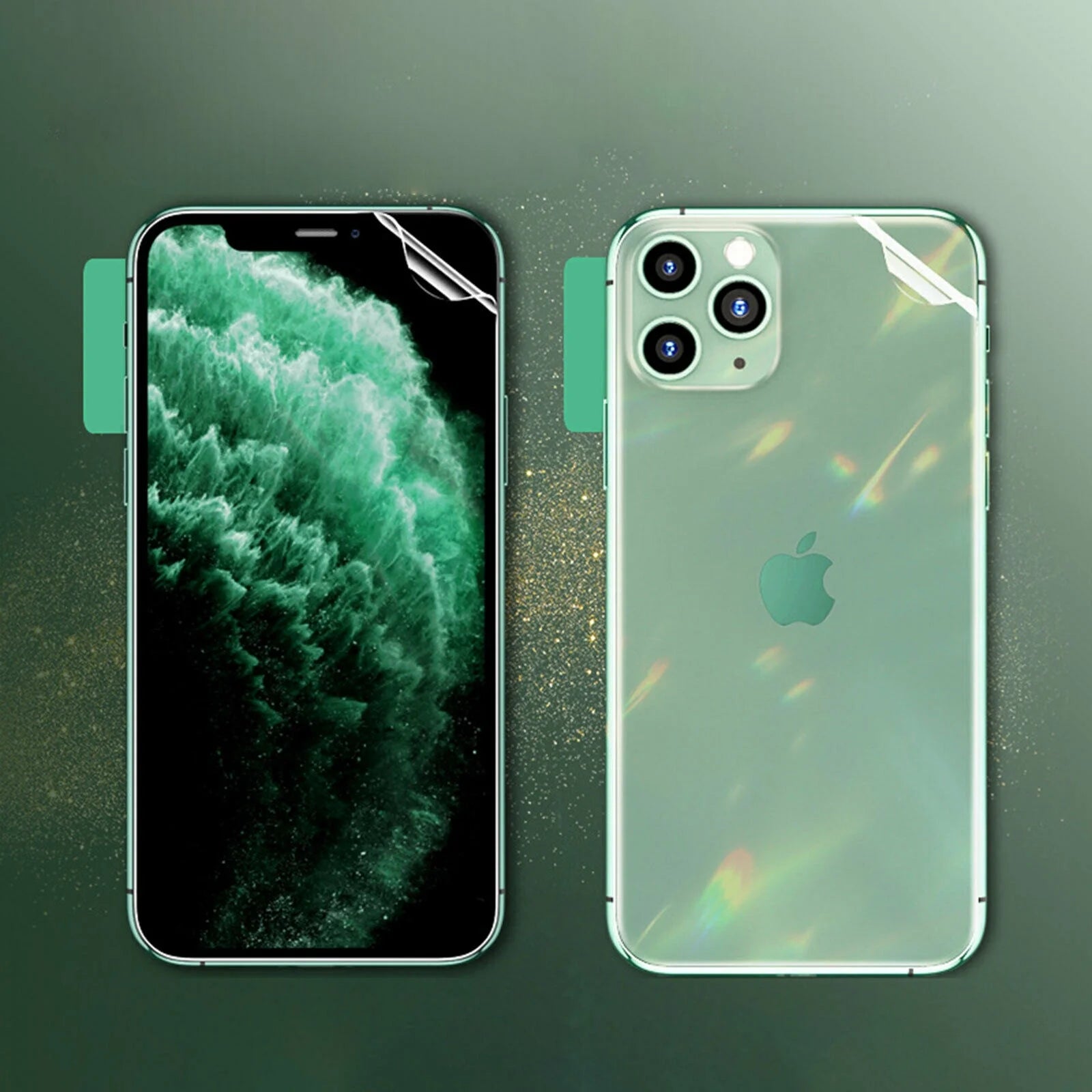 Screen/Lens Protector for Iphone 13 6.1 Inch 2021, [3 Pack] Front & Back Hydrogel Film Bubble Free Screen Protector + [3 Pack] Clear Tempered Glass Camera Protector